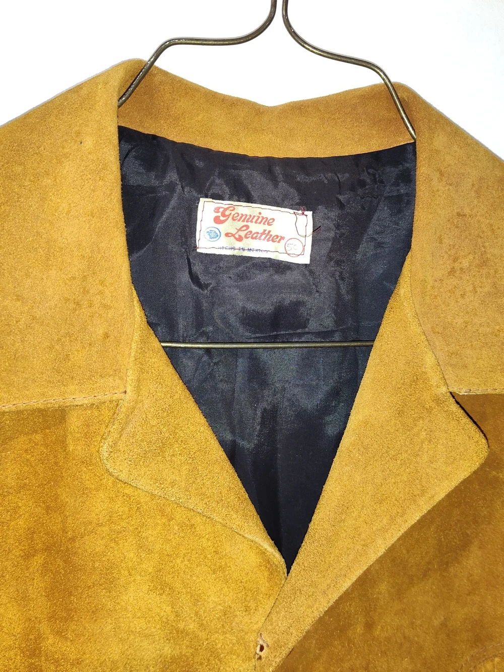Men's Suede Fringe Bomber Jacket - Tan